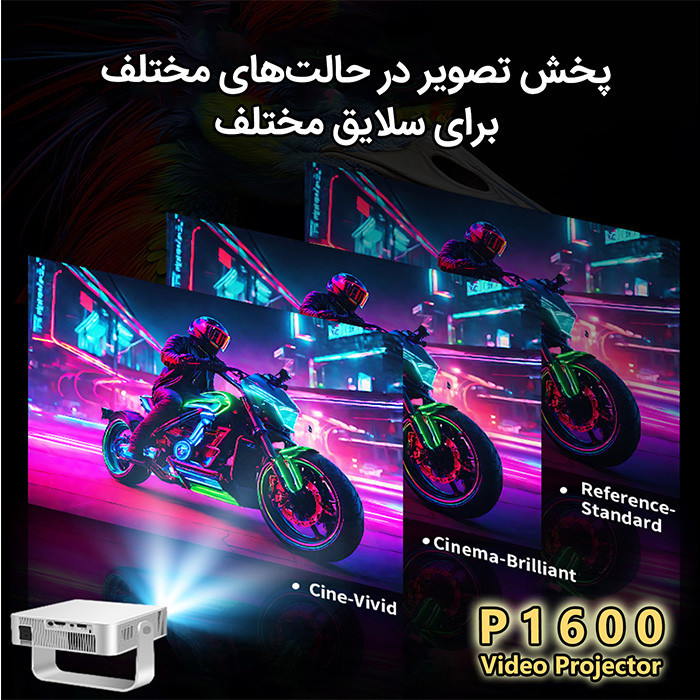 ویدئو پروژکتور مدل P1600 با وضوح تصویر 4K