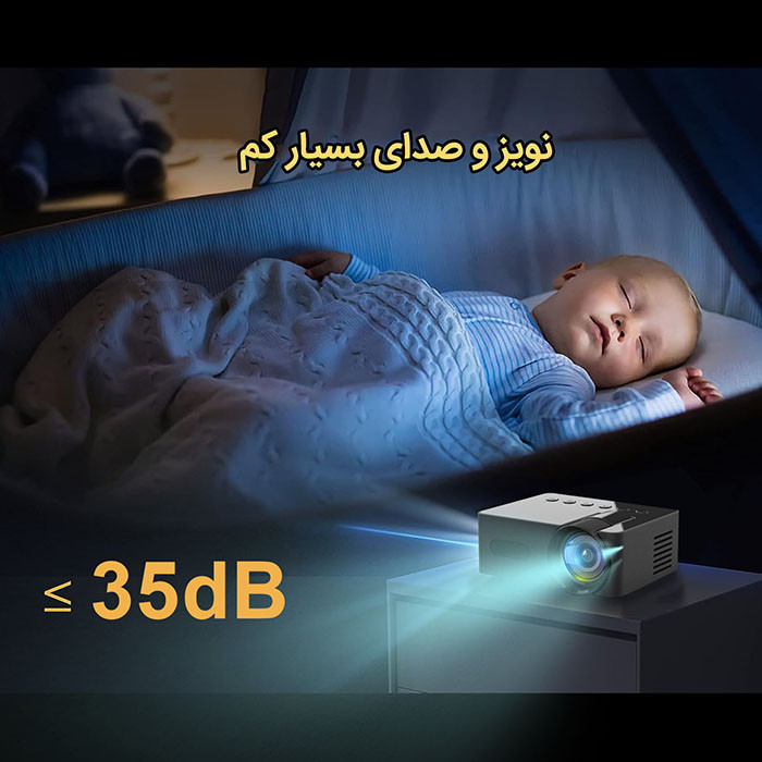 مینی ویدئو پروژکتور مدل T100 با رزولوشن 320×180