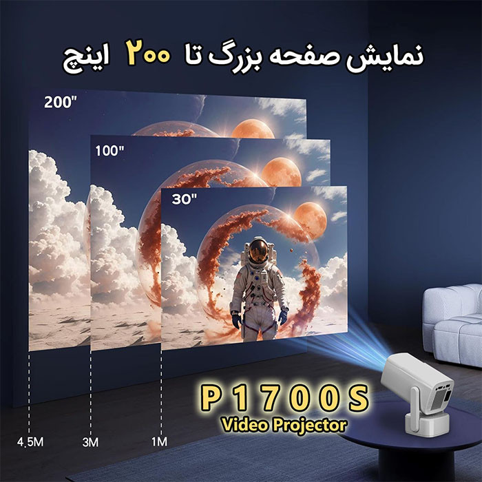 ویدئو پروژکتور مدل P1700S با کیفیت تصویر 4K