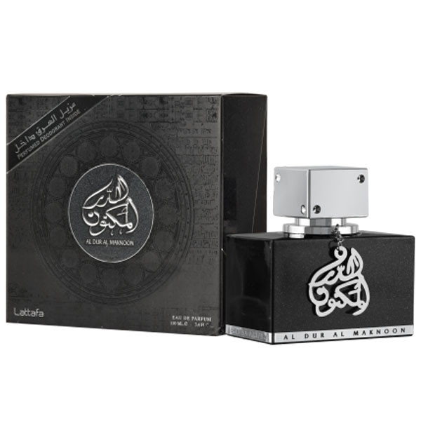 ادو پرفیوم مردانه لطافه مدل al dur al maknoon silver حجم 100 میلی لیتر