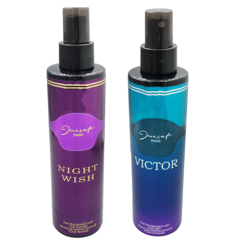 بادی اسپلش مردانه ژک ساف مدل Victor حجم 200 میلی لیتر به همراه بادی اسپلش زنانه ژک ساف مدل Night wish حجم 200 میلی لیتر