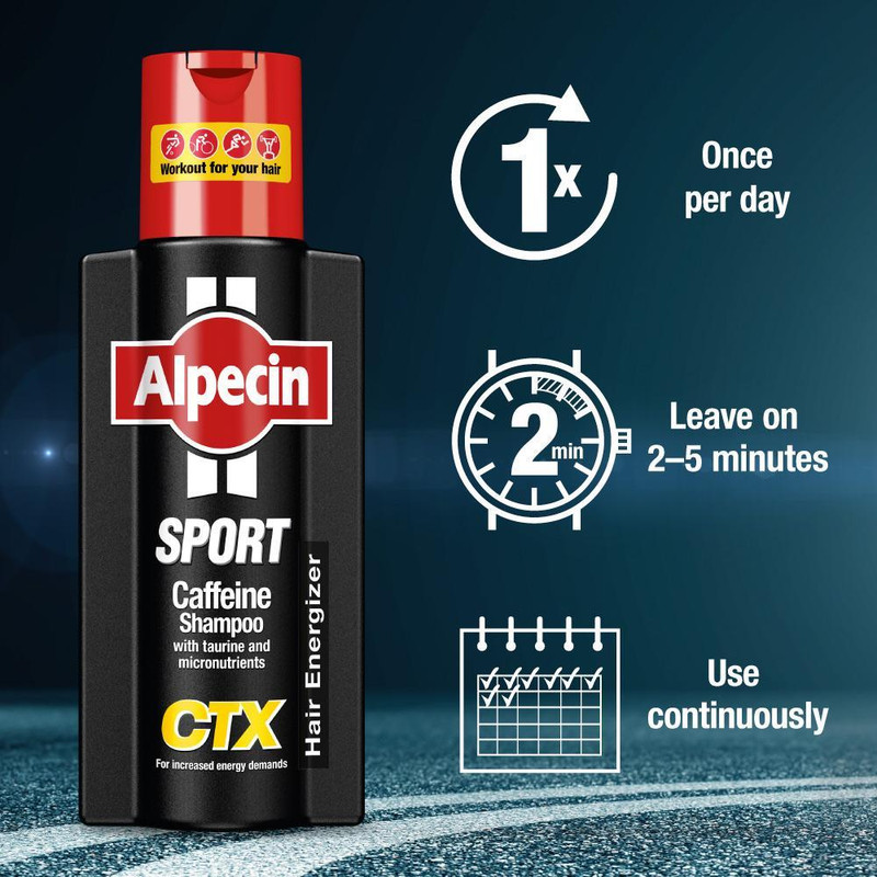 شامپو تقویت کننده مو آلپسین مدل Sport CTX حجم 250 میلی لیتر