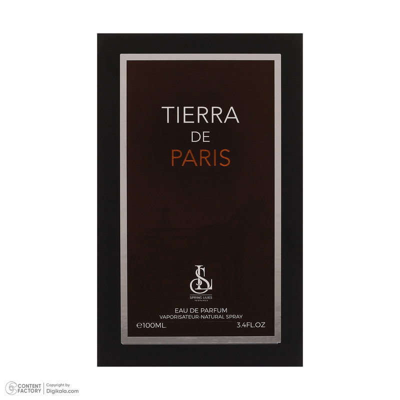 ادو پرفیوم مردانه اسپرینگ لیلیز مدل Tierra با رایحه گرم حجم 100 میلی لیتر