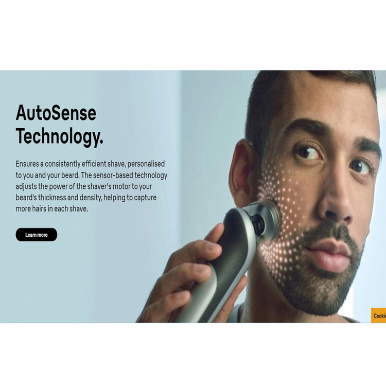 ماشین اصلاح موی صورت براون مدل 7075cc با تیغههای منعطف 360FLEX SYSTEM، تکنولوژی اسکن هوشمند مو، ضدآب، شارژ سریع 5 دقیقهای، استیشن SmartCare چهار کاره، سری خط زن مجزا و شانههای 1 تا 7 میلیمتر