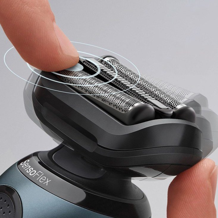 ماشین اصلاح مو صورت فویلی حجمزن براون مدل 61N4500CS، شارژی با باتری لیتیوم یون، شارژ سریع 5 دقیقهای، مقاوم در برابر آب و دارای 2 شانه قابل تنظیم دستی